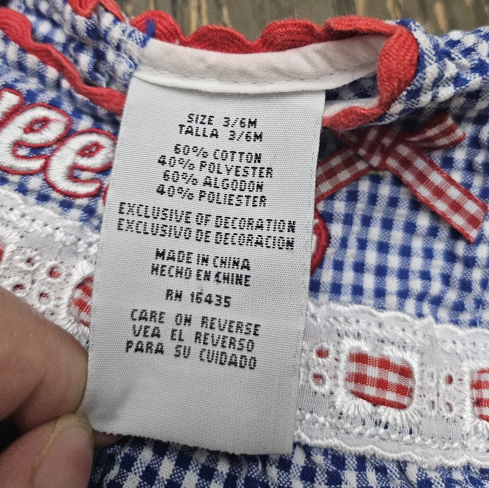 Cradle Togs Baby Dress 3/6 Months Sweet Cherry